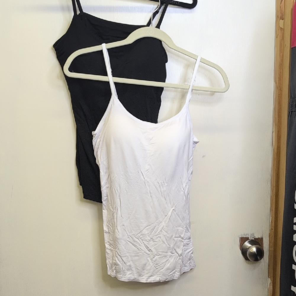 Elegant Black and White Camisole Set